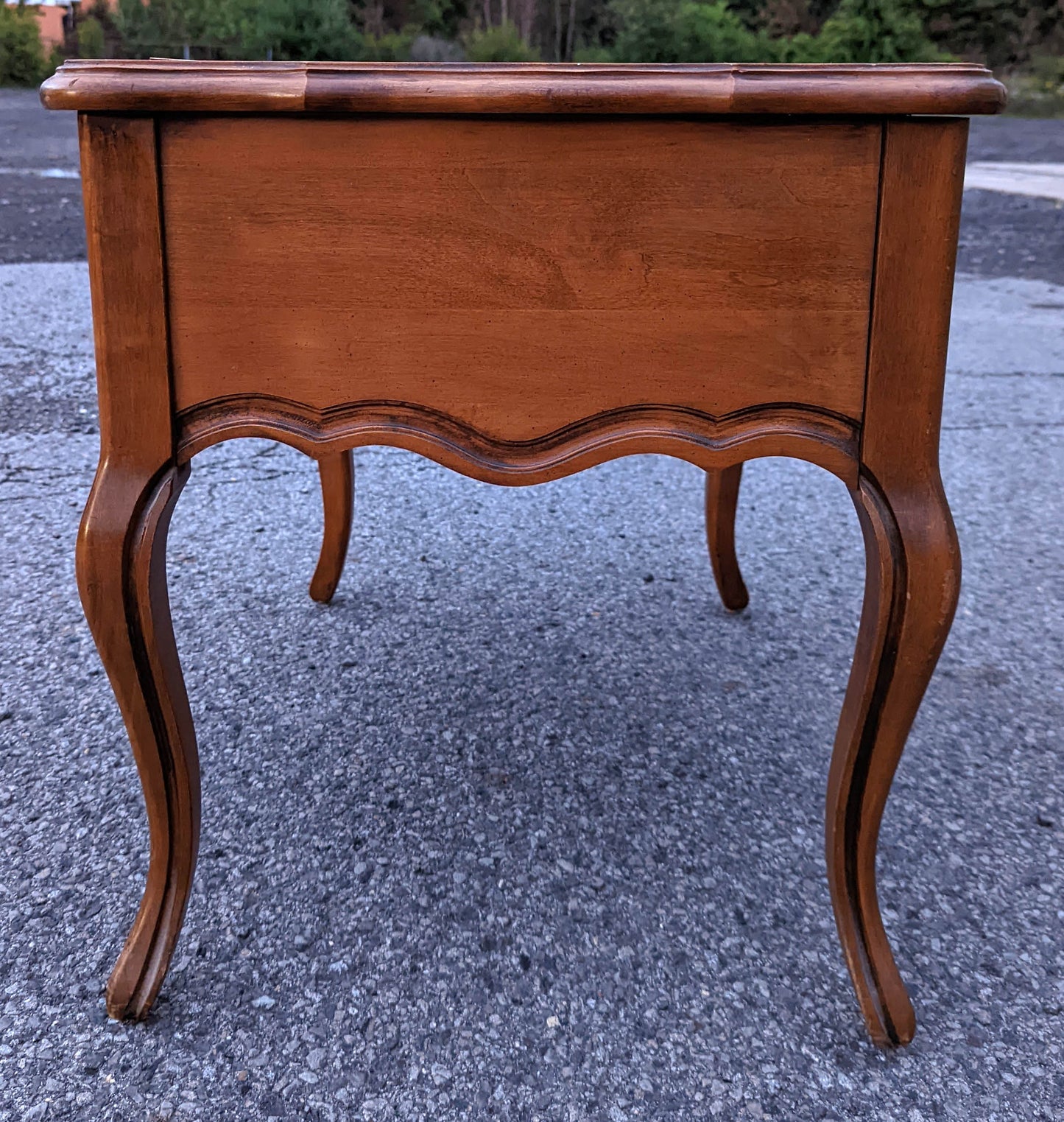 Pair Vintage "Mersman" Mid Century Modern MCM Antique Old SOLID Maple Wood Wooden Formica French Accent End Table Nightstands Night Stand