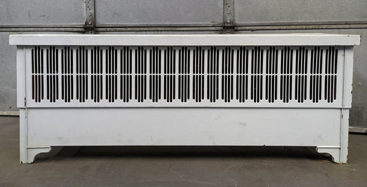 2 available 60"Wx23"H Antique Vintage Old Salvaged Reclaimed Art Deco Style Steel Metal Radiator Heater Cover Case Cabinet Box Humidifier