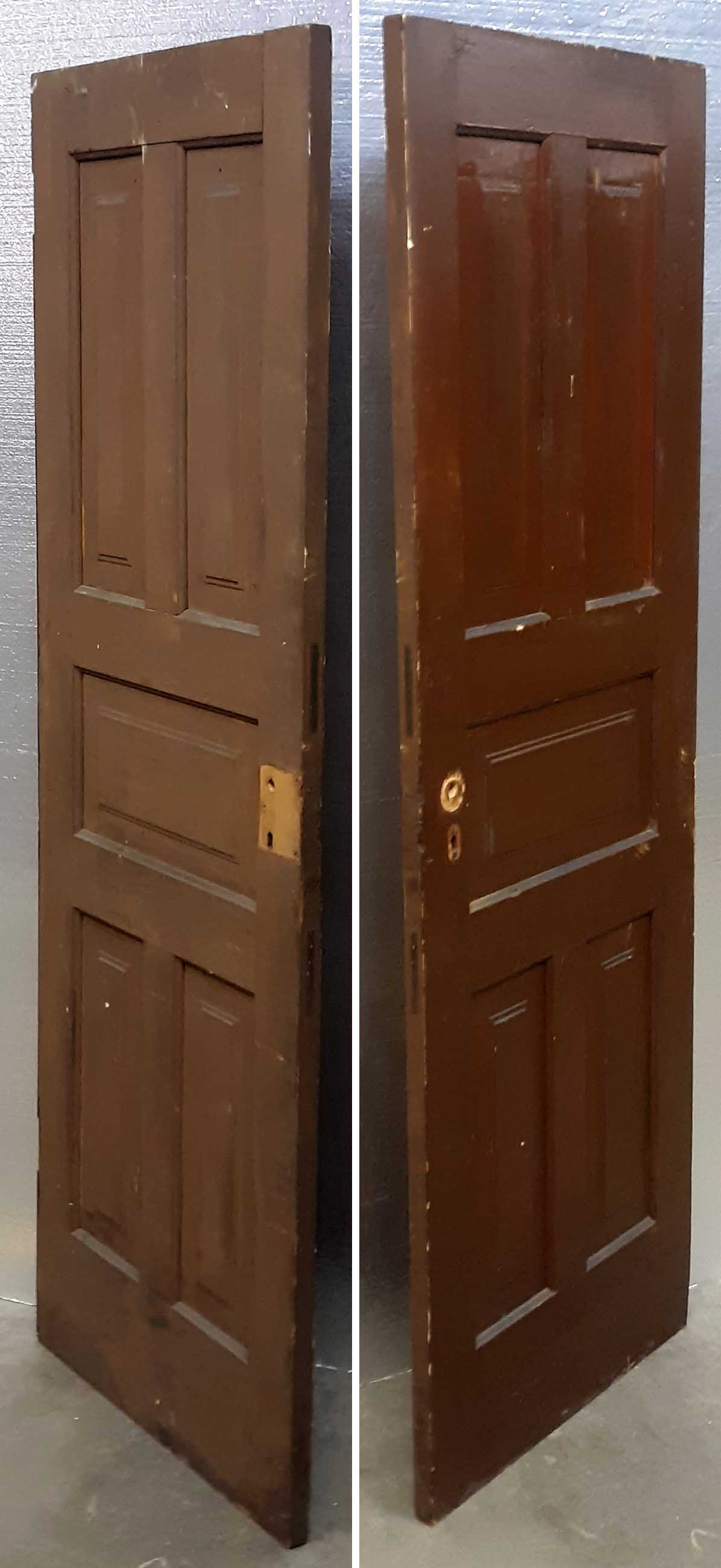 24"x68" Antique Vintage Old Salvaged Reclaimed Victorian Interior SOLID Wood Wooden Closet Pantry Door 5 Five Panels
