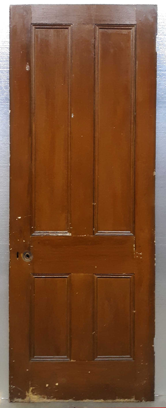 29.5"x83" Antique Vintage Old Victorian Interior SOLID Wood Wooden Door 4 Panels