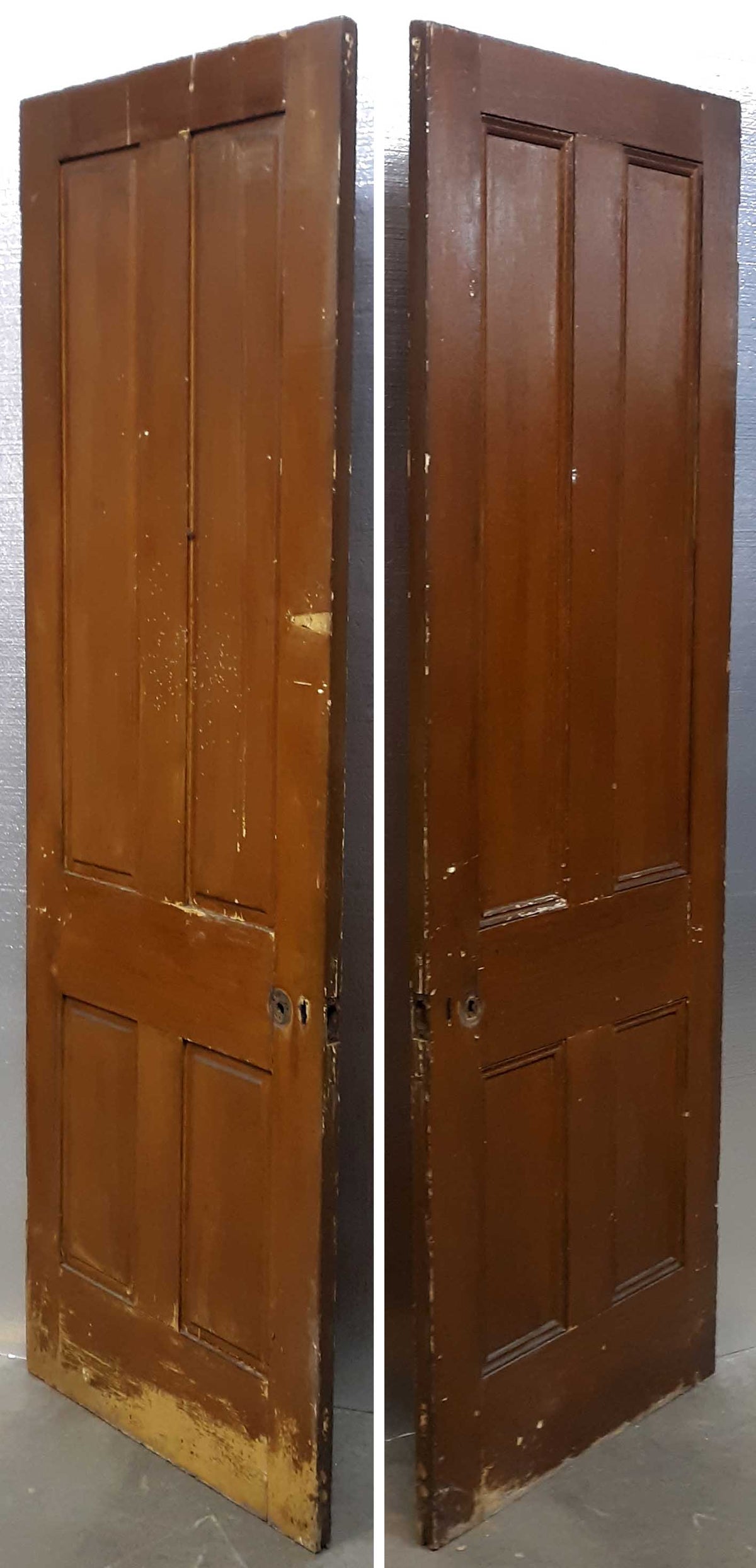 29.5"x83" Antique Vintage Old Victorian Interior SOLID Wood Wooden Door 4 Panels