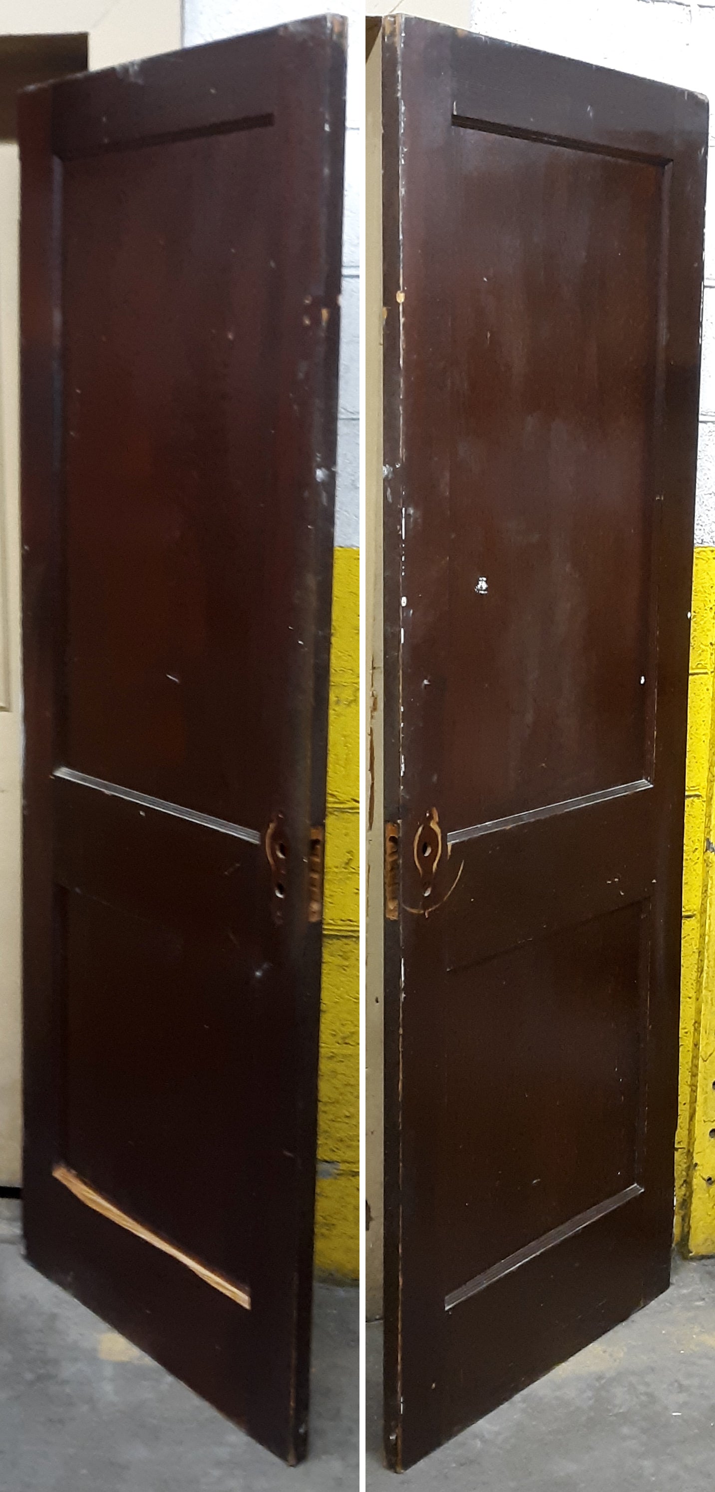 30"x78" Antique Vintage Old Reclaimed Salvaged Interior Wood Wooden Doors 2 Panels