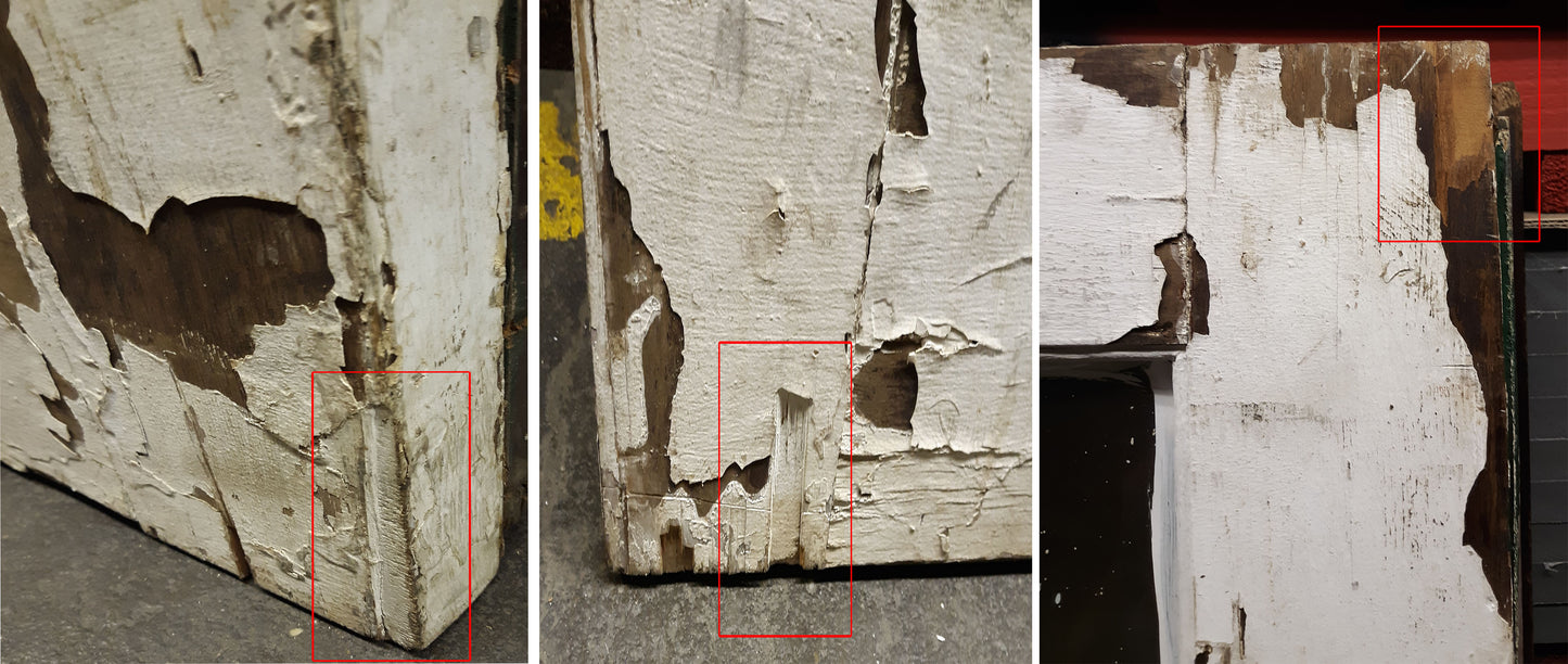 29.5"x80"x1.75" Antique Vintage Old Reclaimed Salvaged Wood Wooden Exterior French Door Window Beveled Glass