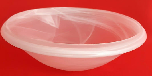 Art Deco Modern White Frosted Faux Alabaster Glass Semi Flush Mount Ceiling Hanging Lamp Pendant Light Replacement Shade 10”D