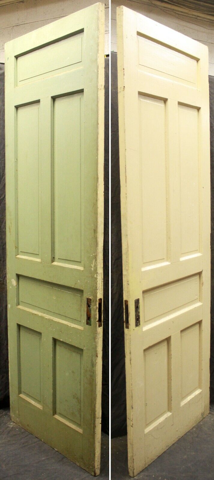2 available 32"x89" Antique Vintage Old Salvaged Reclaimed Victorian Interior SOLID Wood Wooden Door 6 Six Panels