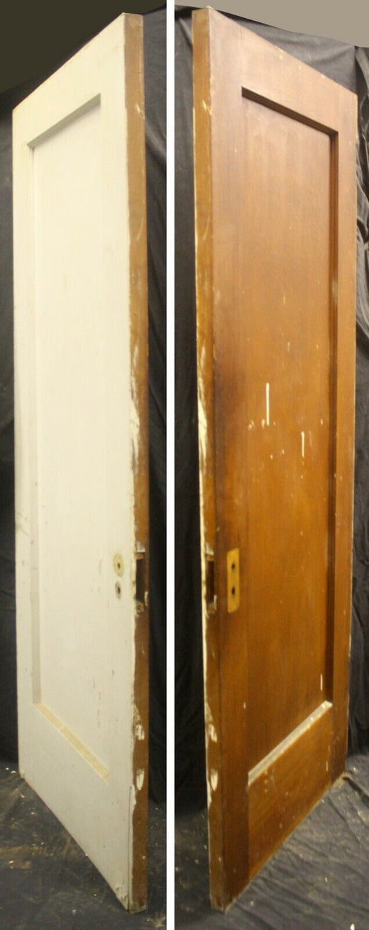 30"x82"x1.75" Antique Vintage Old Reclaimed Salvaged Wood Wooden Interior Door Flat Single Panel