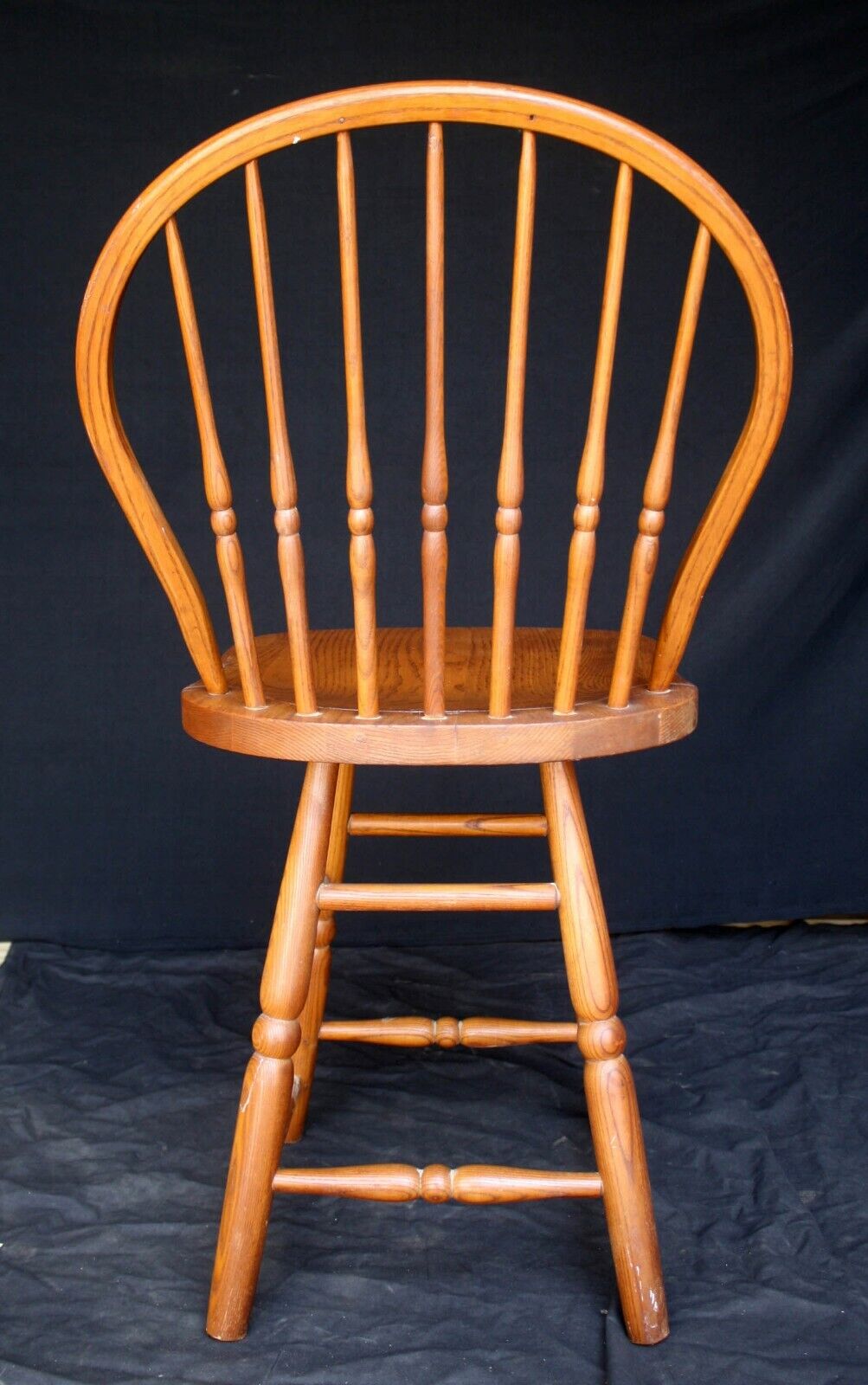 Vintage Old Windsor Oak SOLID Wood Wooden Kitchen Bar Counter Swivel Chair Stool