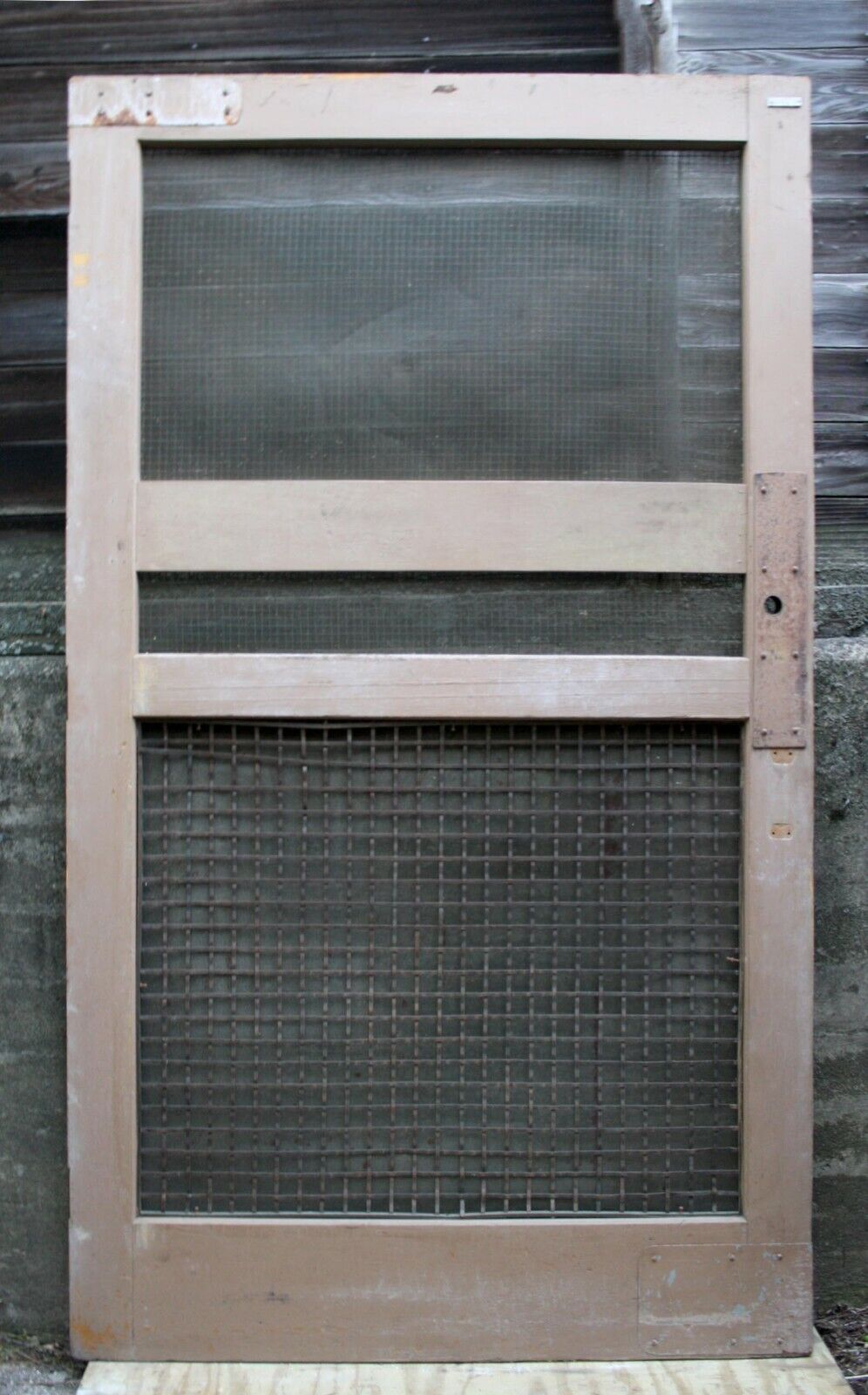 4 available 48"x83" Antique Vintage Old Reclaimed Salvaged Wood Wooden Factory Barn Door Metal Screen