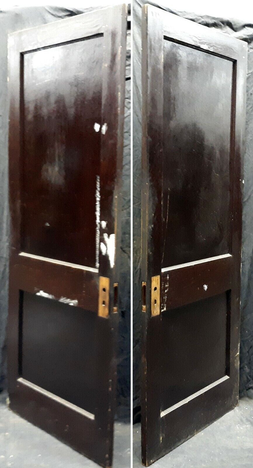 32"x79" Antique Vintage Old Reclaimed Salvaged Interior SOLID Wood Wooden Door 2 Panels