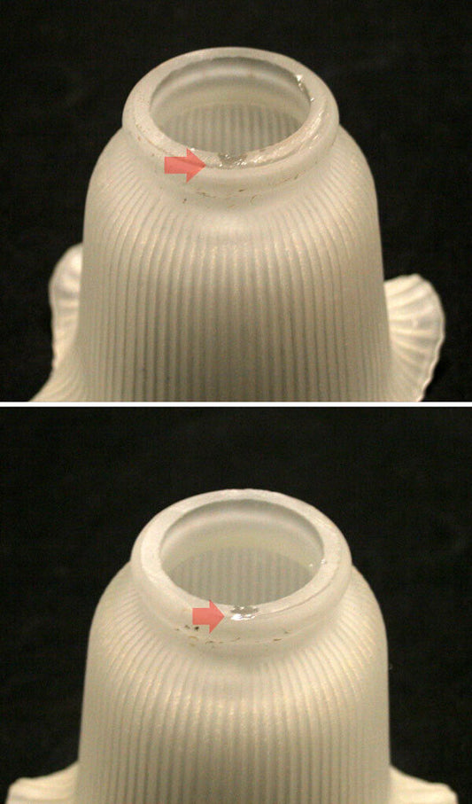 4 available Vintage Old Reclaimed Salvaged Glass Lampshade Lamp Shade Slip Cover Hood Light Fluted Sconce