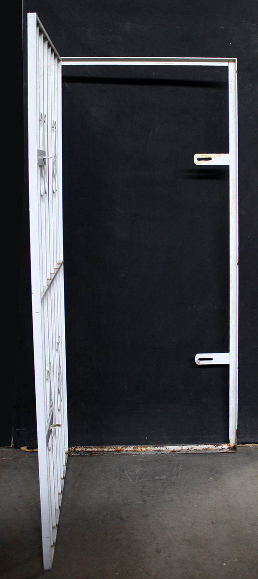 2 available 30"x71" Vintage Antique Old Reclaimed Salvaged Steel Metal Gate Exterior Storm Screen Door Frame