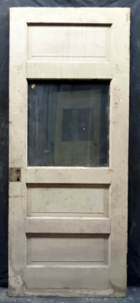 30"x77" Antique Vintage Old Reclaimed Salvaged SOLID Wood Wooden Entry Door Panels Glass