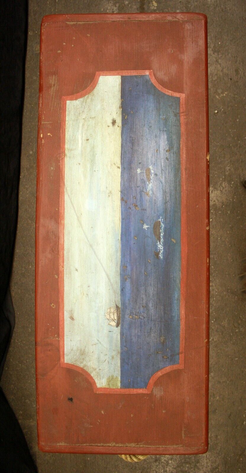 Vintage Antique Old Reclaimed Salvaged Wood Wooden Toy Blanket Storage Cabinet Chest Trunk Box Bin