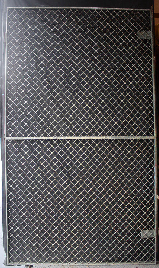 5 available 46"x83" Vintage Old Reclaimed Salvaged Steel Metal Fence Gate Door Panel Grille Industrial Factory