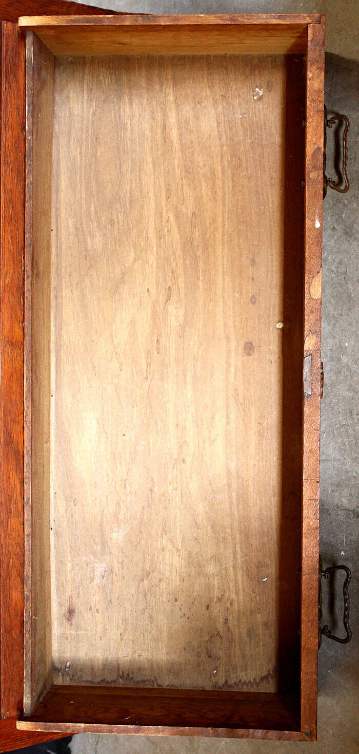 Antique Vintage Old Reclaimed Salvaged Victorian Eastlake Oak Wood Wooden Dresser Chest Vanity Beveled Mirror Key