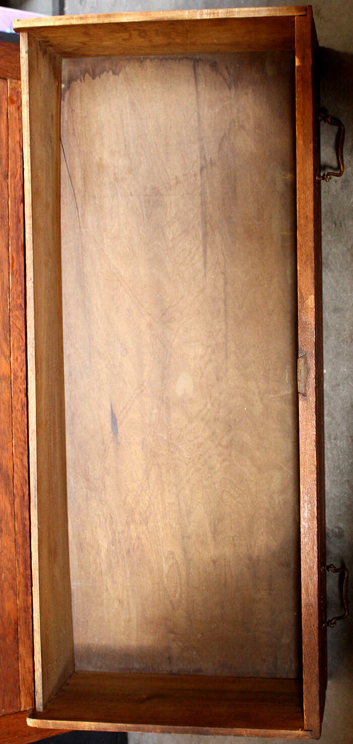 Antique Vintage Old Reclaimed Salvaged Victorian Eastlake Oak Wood Wooden Dresser Chest Vanity Beveled Mirror Key