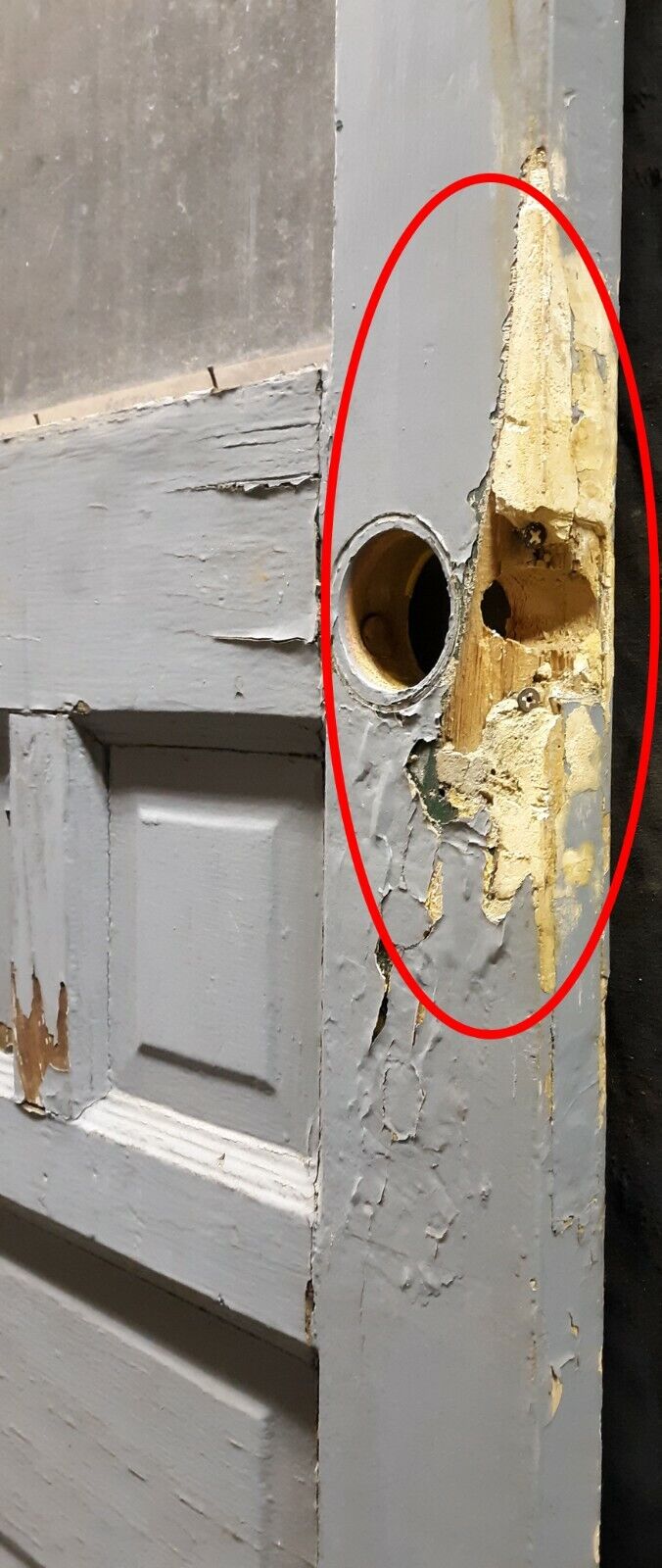 32"x78" Antique Vintage Old Reclaimed Salvaged SOLID Wood Wooden Entry Door 6 Panels Glass