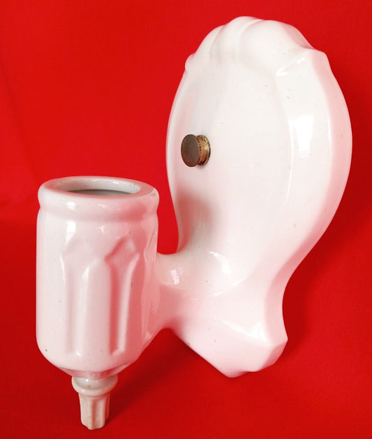 Antique Old Reclaimed Salvaged Ceramic Bathroom Wall Mount Sconce Collectible Retro Lighting - Germany