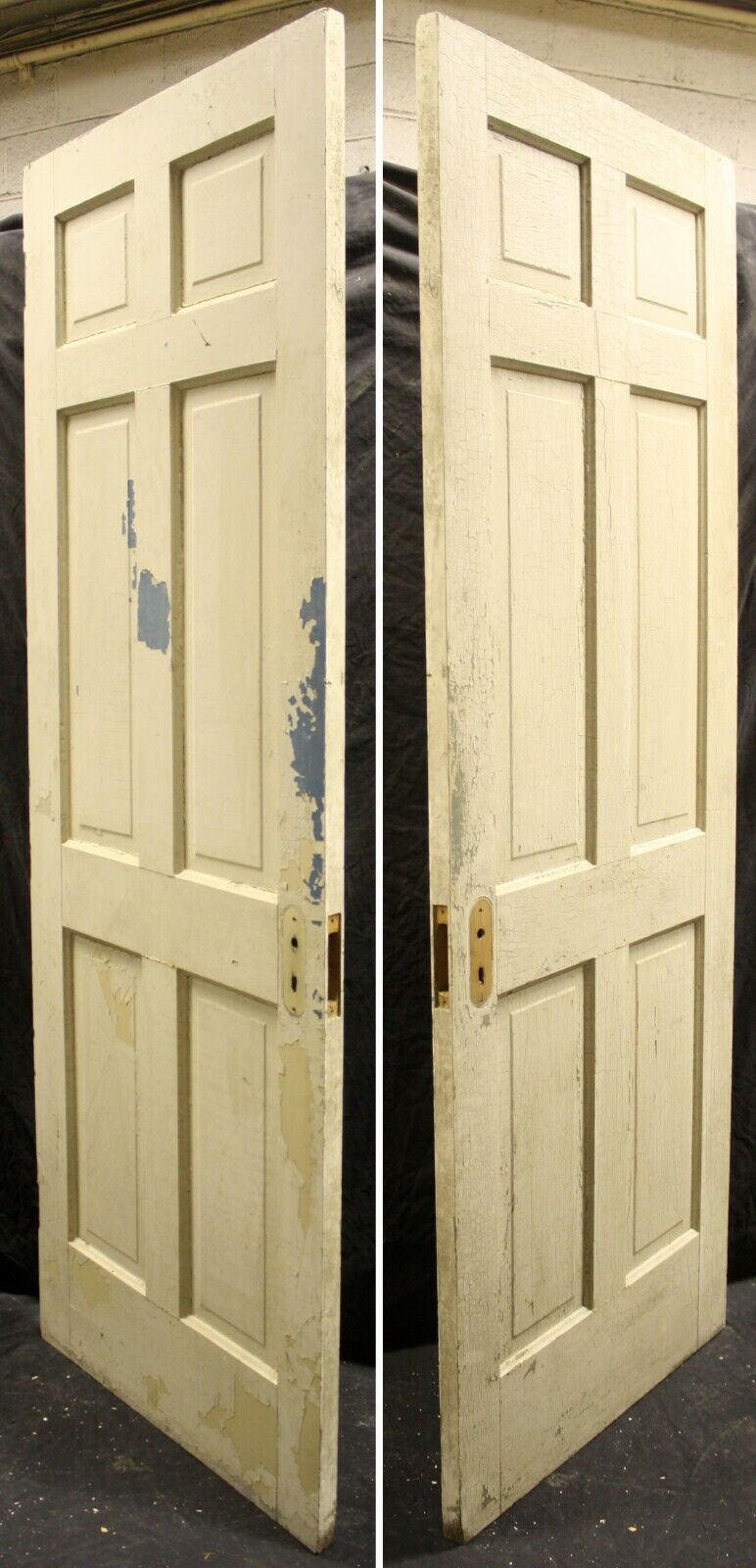 32"x84" Antique Vintage Old Reclaimed Salvaged Interior Colonial Style SOLID Wood Wooden Door Panel