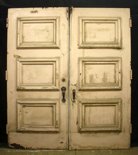 2 Pair available 72"x83"x2" Antique Vintage Old Reclaimed Salvaged Wood Wooden Double Entry Exterior Doors
