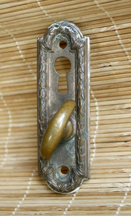 4 available Antique Vintage Old Reclaimed Salvaged Bronze Brass Door Thumb Turn Knob Doorknob Lock Key Latch