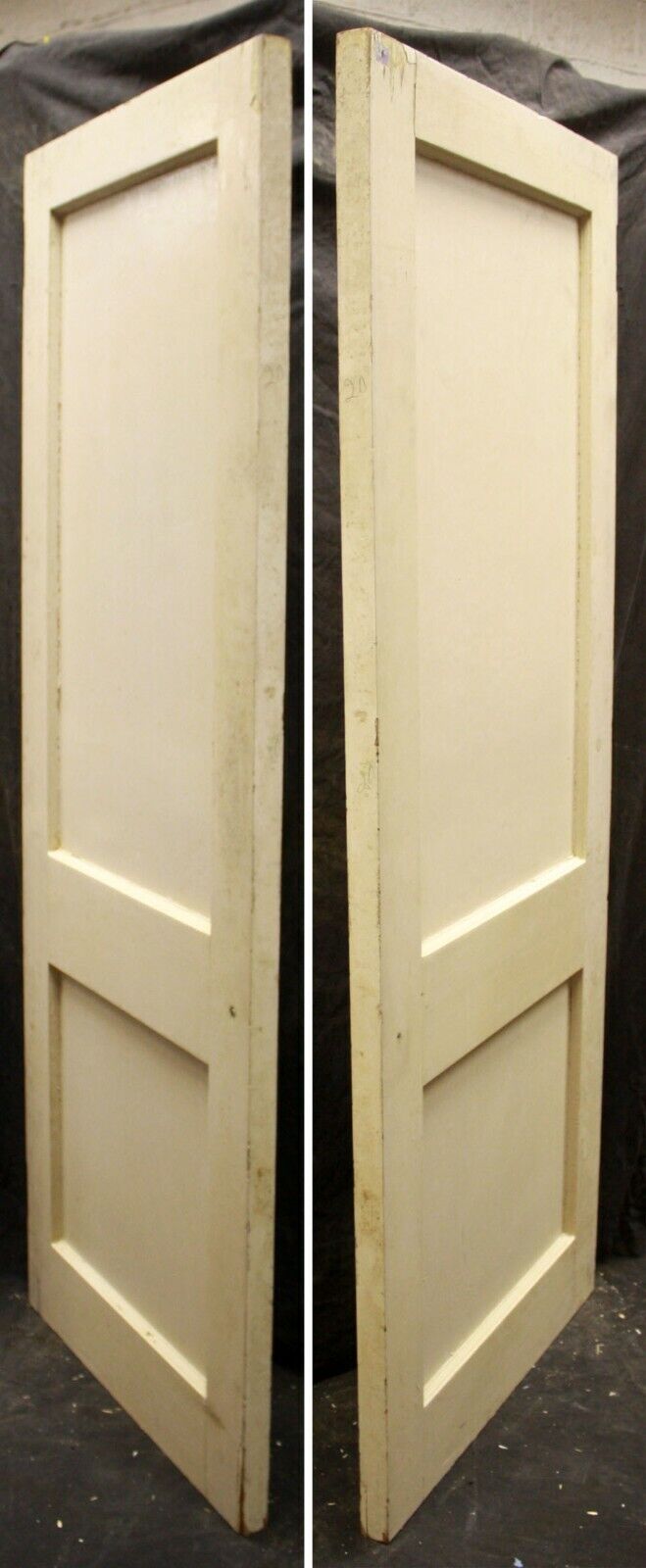 2 available 30"x77.5"x1.75" Antique Vintage Old Salvaged Reclaimed Solid Wood Wooden Interior Doors 2 Two Panels