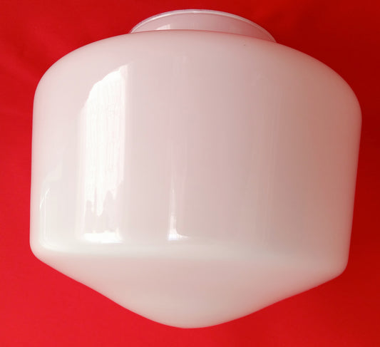 Vintage Opal Hand Blown Glass Globe Acorn Shaped Schoolhouse Light Shade Pendant Flush/Semi Mount Replacement Cover 4” Fitter -NOS