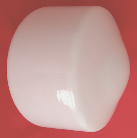 Vintage Opal Hand Blown Glass Globe Acorn Shaped Schoolhouse Light Shade Pendant Flush/Semi Mount Replacement Cover 4” Fitter -NOS