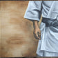 8'x12' Vintage Hand Painted Mural Sensei Jigoro Kano Painting Portrait Signed Original Wood Wooden Wall Hanging Judo Dojo Gym Decor