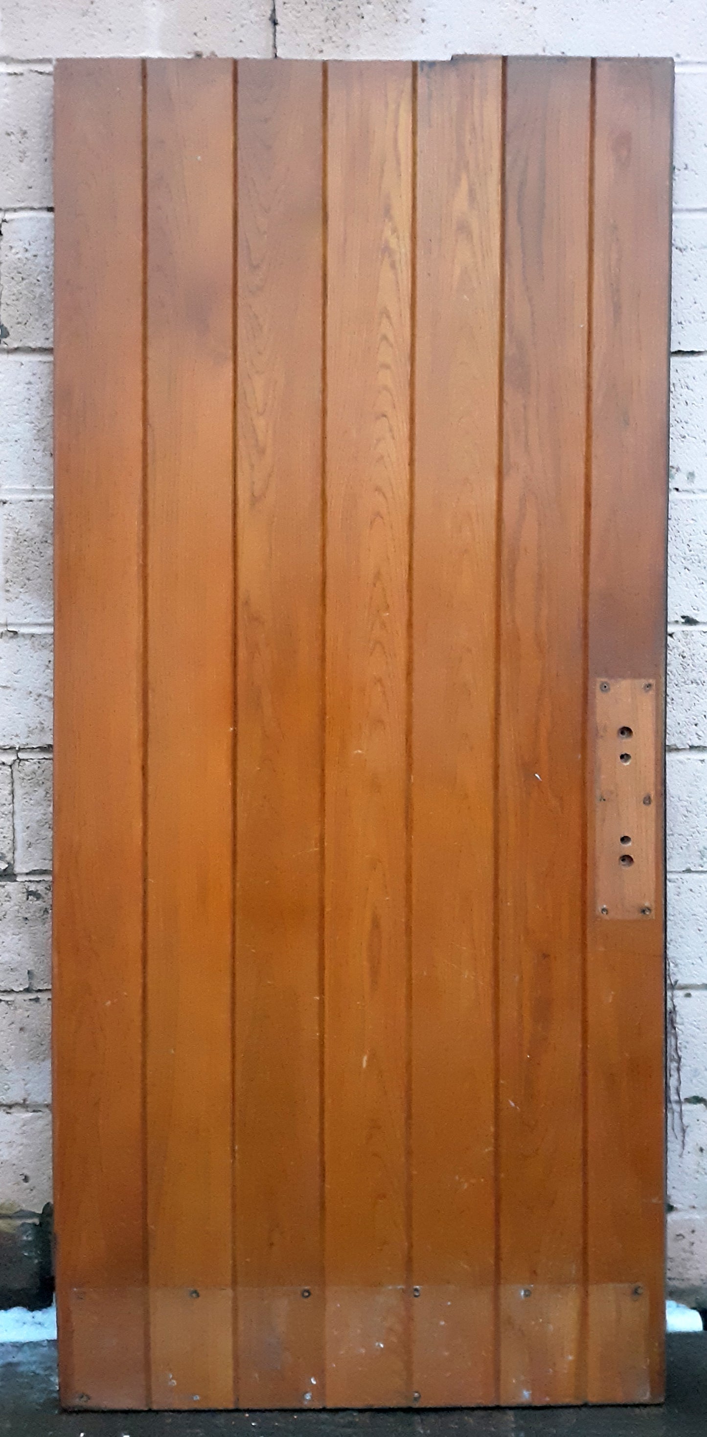 Pair of 72"x83.5"x2.25" Antique Vintage Old Reclaimed Salvaged SOLID Oak Wood Wooden Plank Batten Church Entry Exterior Doors Table Desk Top