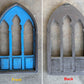 18"x30" Pair Vintage Old SOLID Wood Wooden Wall Art Hanging Decor Arched Gothic Window Panel Handmade Homemade Hand Home Made Decoration