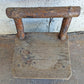 Signed Vintage Old SOLID Wood Wooden Bench Foot Stool Ottoman Plant Stand Table Chair Homemade Handmade Home Hand Made