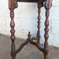 Antique Vintage Old Carved Victorian Eastlake SOLID Walnut Wood Wooden Console Side End Accent Foyer Sofa Table Stand Half Round Semi Circle