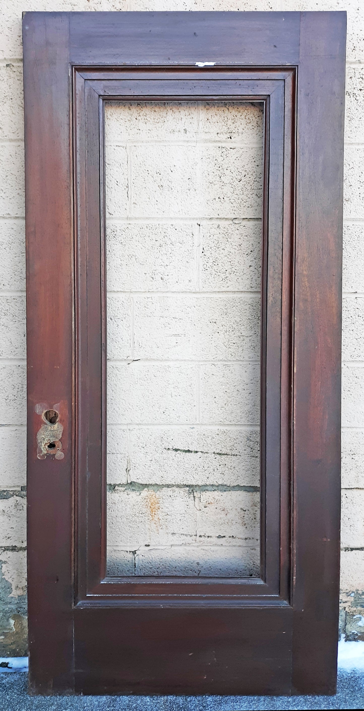 33.5"x80"x2" Antique Vintage Old Reclaimed Salvaged SOLID Wood Wooden Entry Door Window NO GLASS