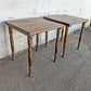 Pair Vintage Antique Old SOLID Wood Wooden End Accent Side Lamp Tables Plant Stands