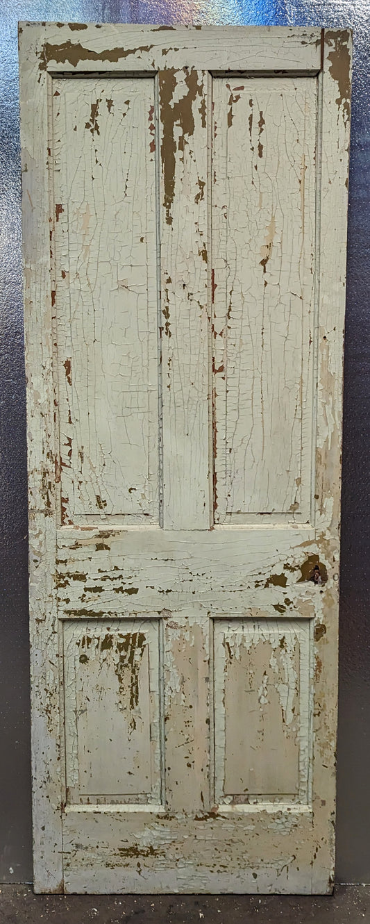 28"x80" Antique Vintage Old Victorian SOLID Wood Wooden Interior Door 4 Panels