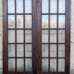 60"x77" Pair of Antique Vintage Old Reclaimed Salvaged French Double Wood Wooden Doors 30 Windows Wavy Glass