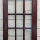 60"x77" Pair of Antique Vintage Old Reclaimed Salvaged French Double Wood Wooden Doors 30 Windows Wavy Glass
