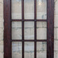 60"x77" Pair of Antique Vintage Old Reclaimed Salvaged French Double Wood Wooden Doors 30 Windows Wavy Glass
