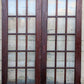 60"x77" Pair of Antique Vintage Old Reclaimed Salvaged French Double Wood Wooden Doors 30 Windows Wavy Glass