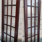 60"x77" Pair of Antique Vintage Old Reclaimed Salvaged French Double Wood Wooden Doors 30 Windows Wavy Glass