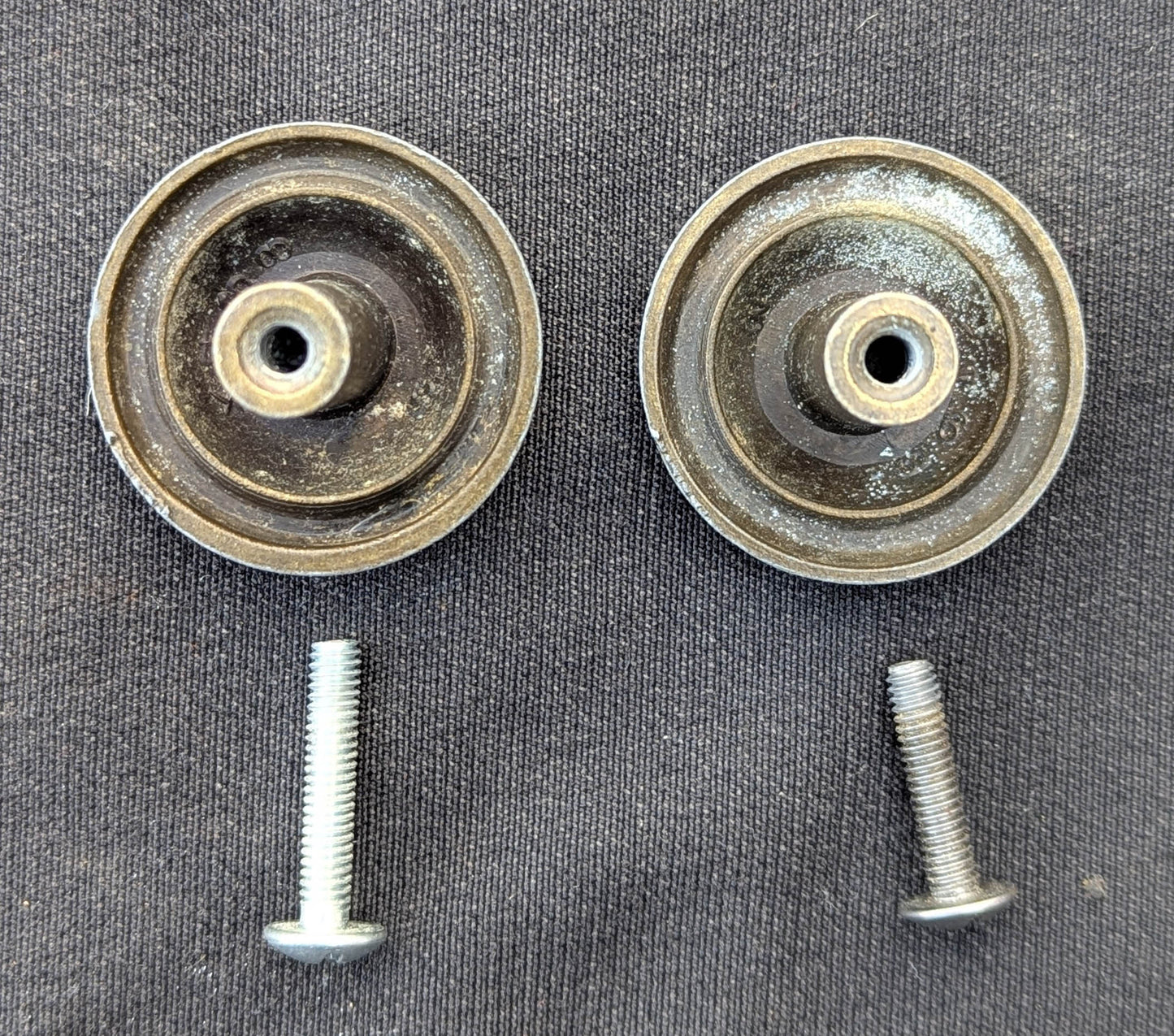 Pair Vintage Old Metal Dresser Desk Drawer Cabinet Furniture Knob Pull Handle