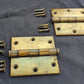 3 available Pair 3.5"x3.5" Vintage Old "Stanley" Brass Steel Interior Exterior Entry Door Hinges Butt Flat End Tip