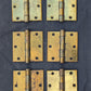 3 available Pair 3.5"x3.5" Vintage Old "Stanley" Brass Steel Interior Exterior Entry Door Hinges Butt Flat End Tip