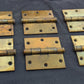 3 available Pair 3.5"x3.5" Vintage Old "Stanley" Brass Steel Interior Exterior Entry Door Hinges Butt Flat End Tip