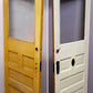 32"x79" Antique Vintage Old Reclaimed Salvaged SOLID Wood Wooden Entry Door Window Wavy Glass Lite