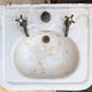 28"x24" Antique Vintage Old Salvaged Reclaimed 1900 "Imperial" JL Mott Victorian Earthenware Bathroom Wall Sink Original Nickel Brass Fixtures