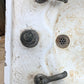 28"x24" Antique Vintage Old Salvaged Reclaimed 1900 "Imperial" JL Mott Victorian Earthenware Bathroom Wall Sink Original Nickel Brass Fixtures