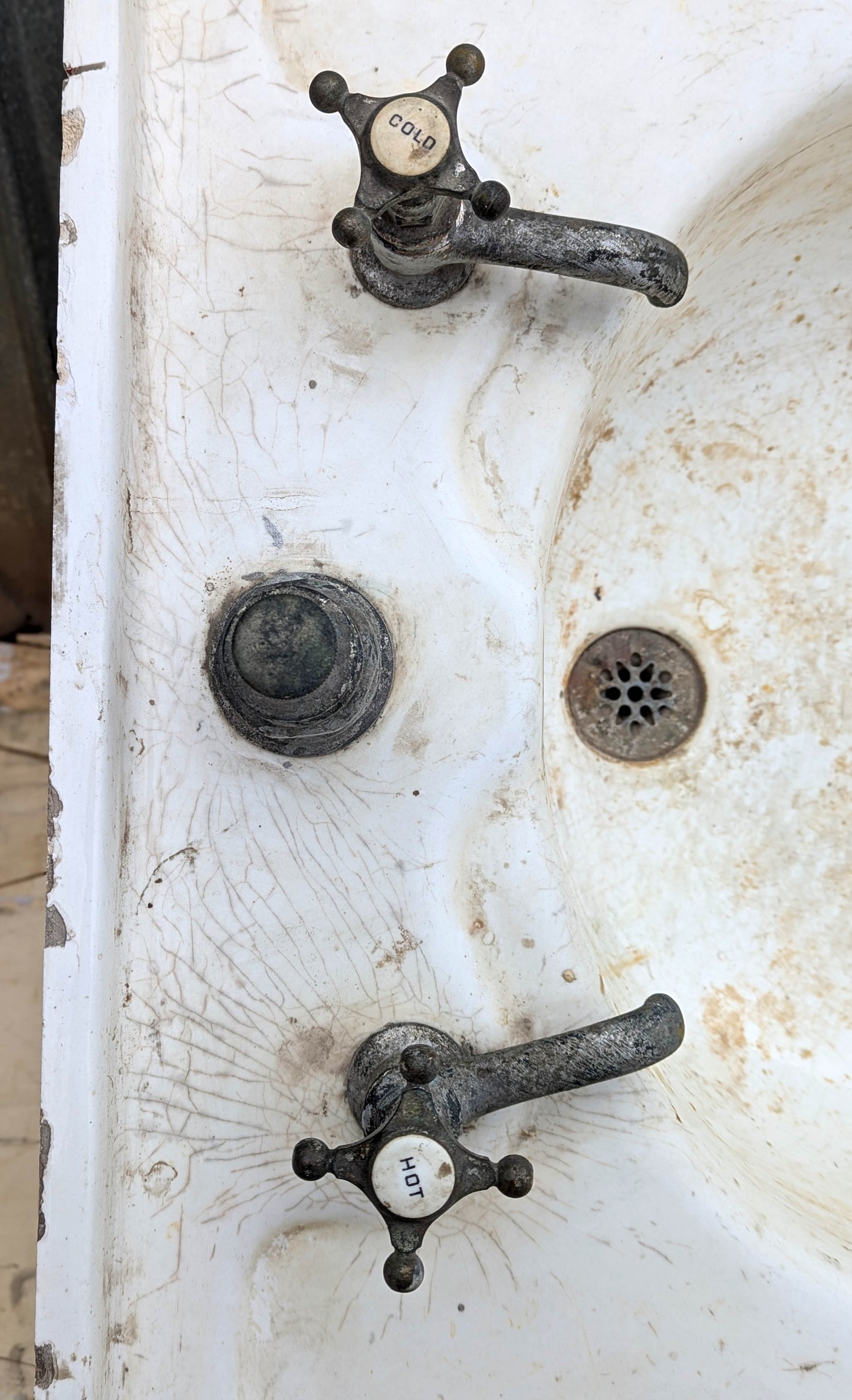 28"x24" Antique Vintage Old Salvaged Reclaimed 1900 "Imperial" JL Mott Victorian Earthenware Bathroom Wall Sink Original Nickel Brass Fixtures