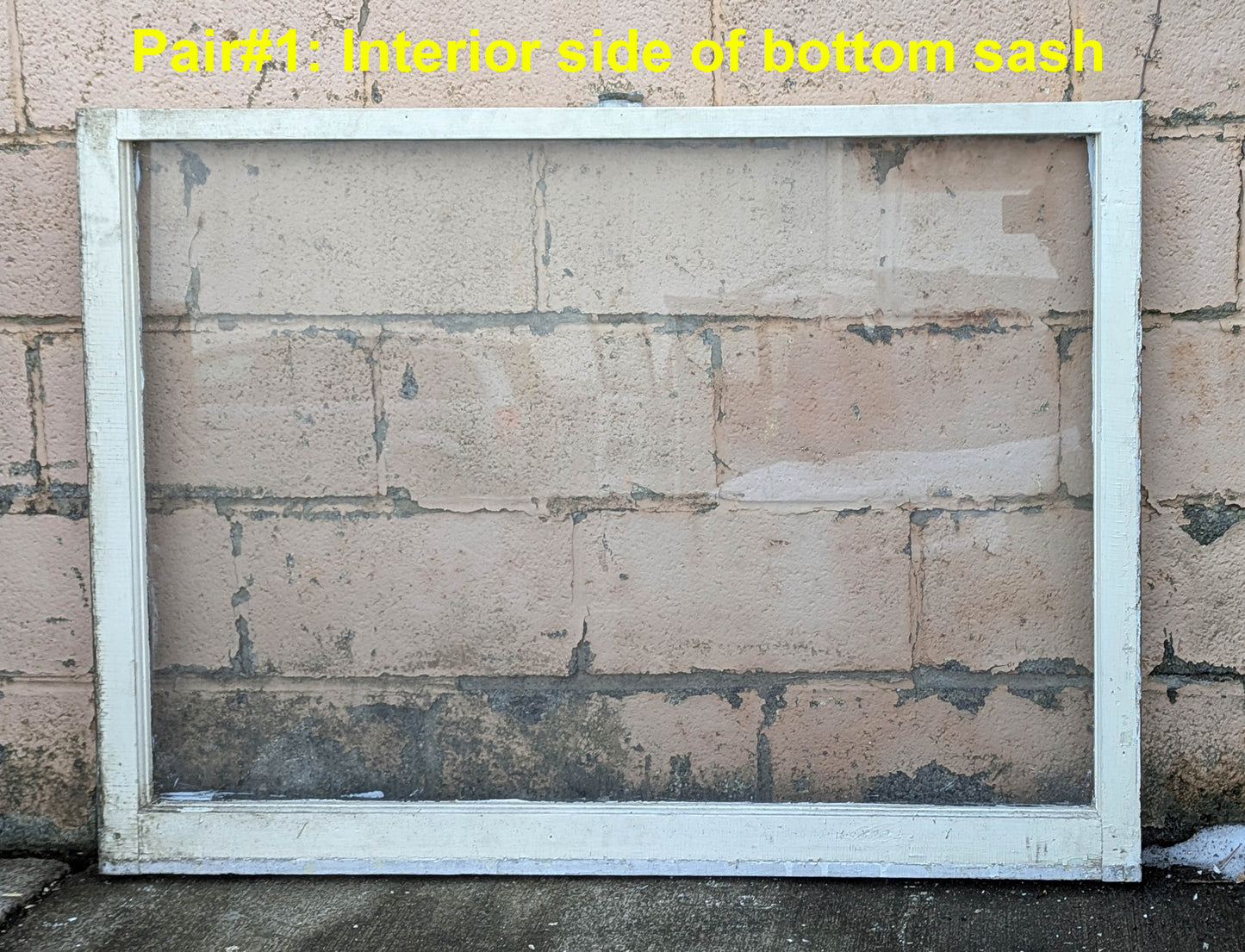 2 available Pair of 48"x66" Antique Vintage Old Reclaimed Salvaged SOLID Wood Wooden Double Hung Sash Windows Wavy Glass Lites